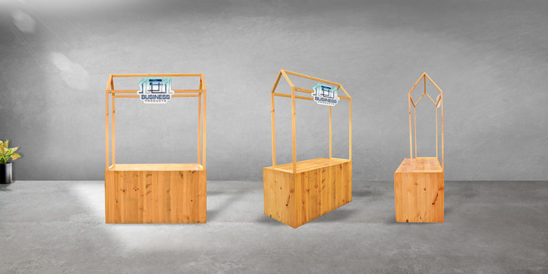 บูธไม้ KIOSK แสดงสินค้า